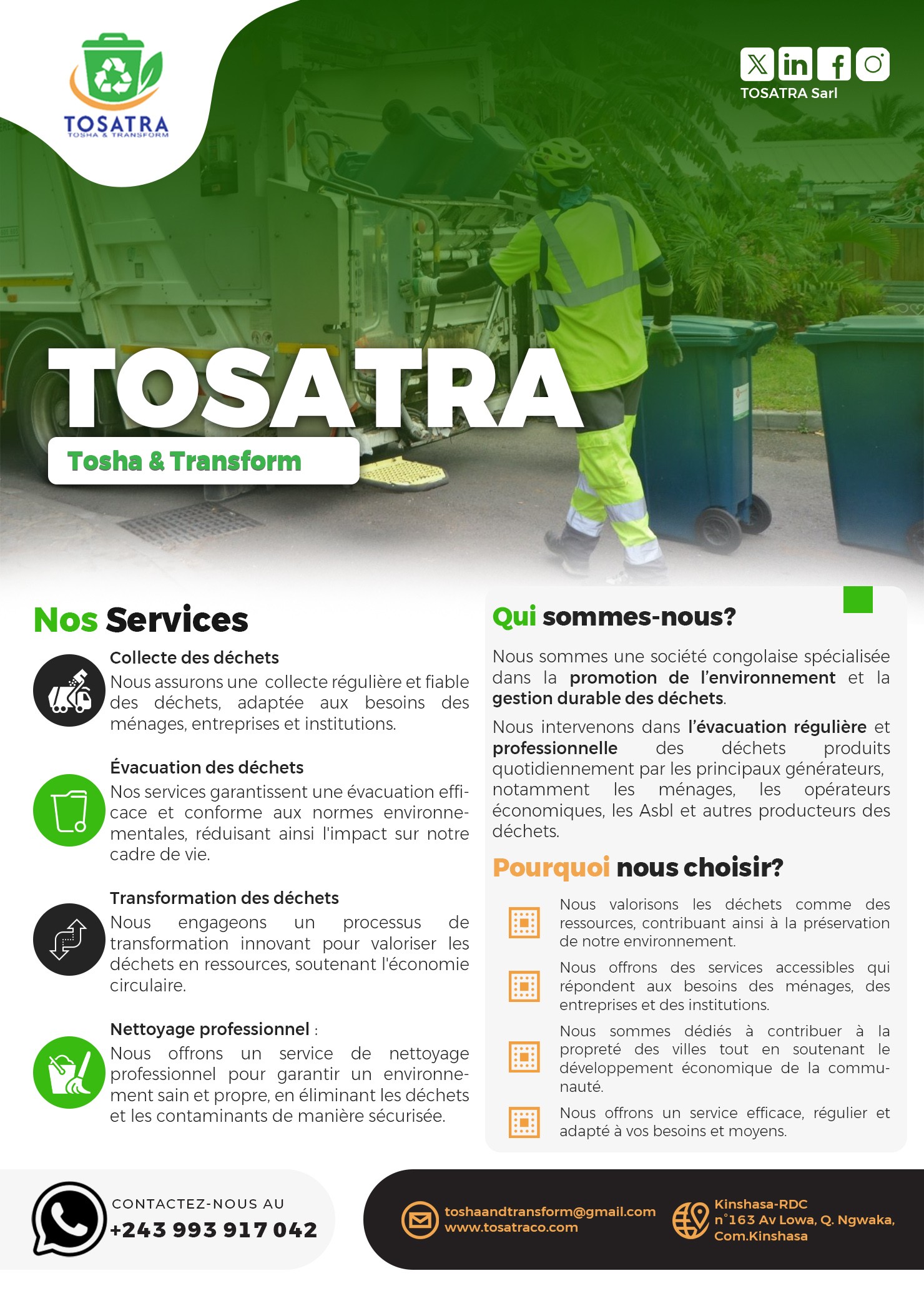 Sensibilisation des services TOSATRA